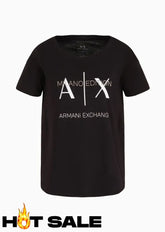 T-Shirt Women Black Armani Exchange Camiseta